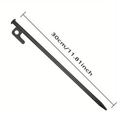 8pcs 12 Inch Steel Tent Stakes for Unbreakable Camping