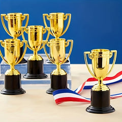 1pc Golden Mini Trophy Sports Honor Trophy for Party Props Rewards Prize Decorat