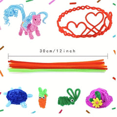 450pcs DIY Twisting Sticks Fur Balls Educational Toys