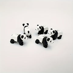 3 Panda MOC Accessories Gift for DIY Enthusiasts, Ages 6-8, ABS Material