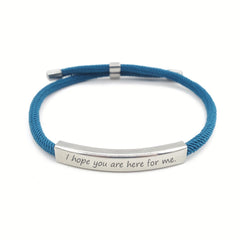 Custom Stainless Steel Braided Pet Bracelet with Engraved Name