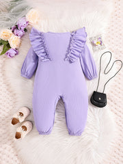 Baby Girls Ruffle Long Sleeve Romper Newborn Jumpsuit