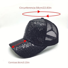 Sequins Baseball Cap - Stylish Unisex Hat