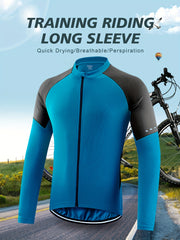 Men's Quick Drying Cycling Jersey w/ Zipper Pocket Slim Fit & Breathable