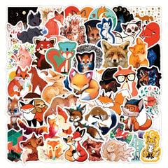 50pcs Cute Fox Graffiti Stickers for Fun and Style