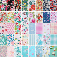 40pcs Patchwork Fabric Multicolor Cotton Sewing Quilting Material DIY