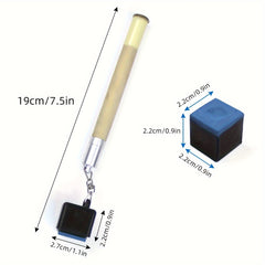 Wooden Pool Cue Tip Pricker with Chalk Cover