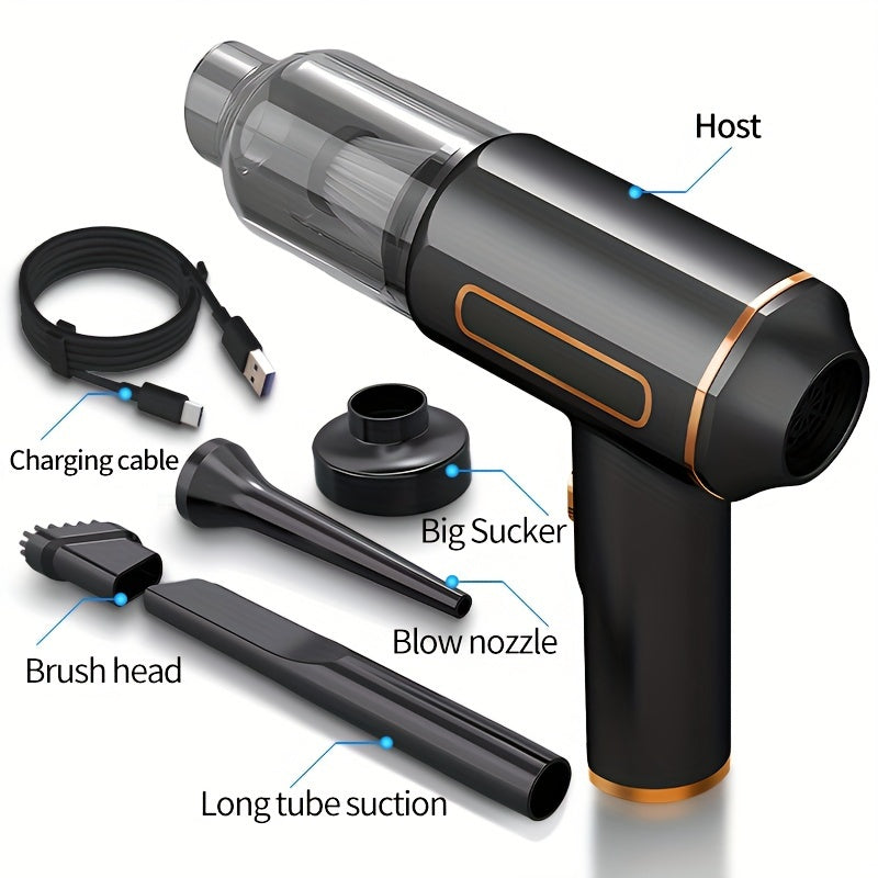 Wireless Car Vacuum Cleaner High Power Dual Use USB Charging