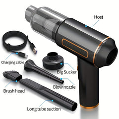 Wireless Car Vacuum Cleaner High Power Dual Use USB Charging
