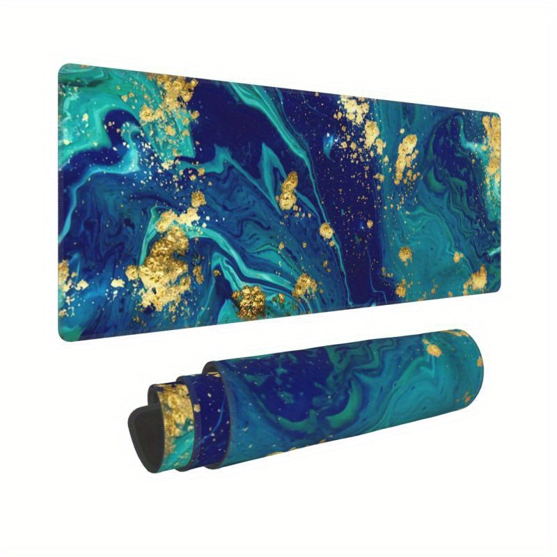 Marble Style Mouse Pad 80x29.97 cm Non-Slip Rubber Base Mousepad