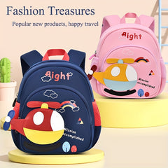 Kindergarten School Bag Cartoon Backpack with Chest Strap for Boys Girls