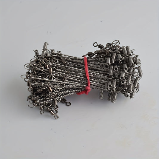 100pcs T Type Anti-tangle Balance Steel Wire Fishing Line Connector