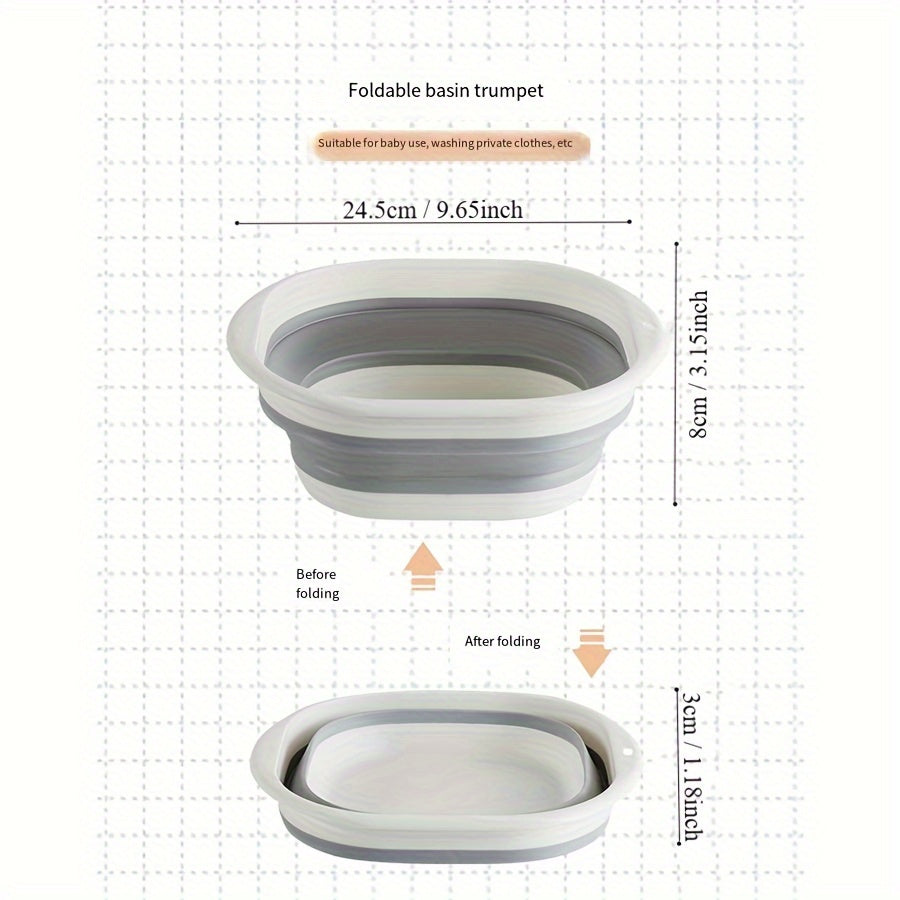 3pcs Collapsible Washbasin Portable Plastic Basin