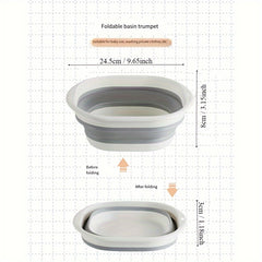 3pcs Collapsible Washbasin Portable Plastic Basin