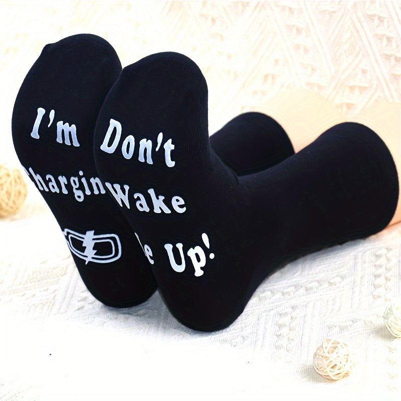 Non slip Cotton Floor Socks Funny Novelty Crew Socks