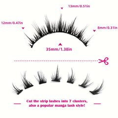 Manga Lashes Natural Look False Eyelashes 3D Stereo Lashes