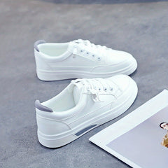 Women's Lace Up Low Board Shoes Lightweight Flats Sneakers