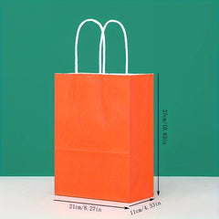 10pcs Colorful Candy Paper Bags Leather Tote Takeaway Gift Bags
