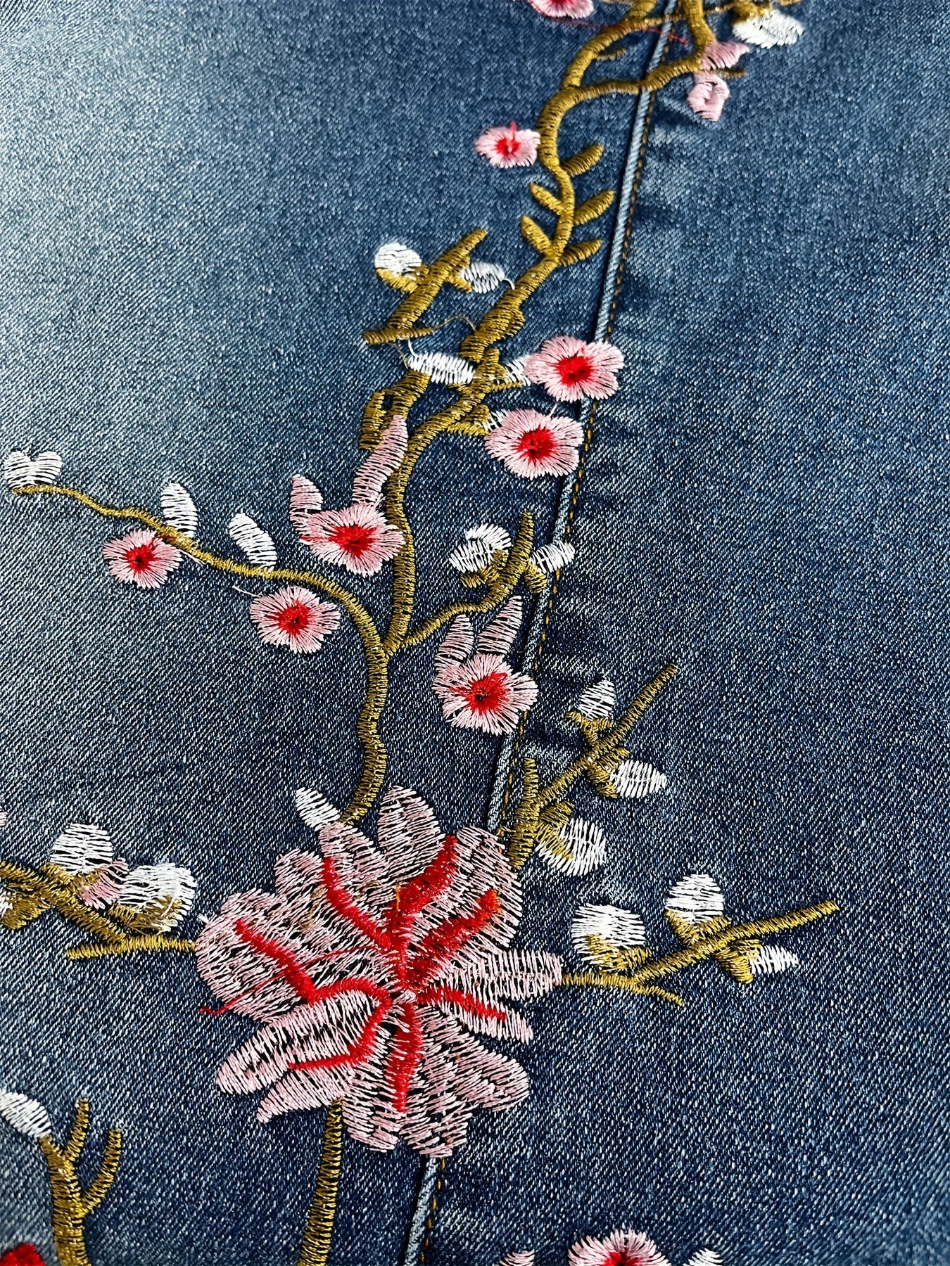 Women's Plus Embroidered Button Fly High Rise Jeans