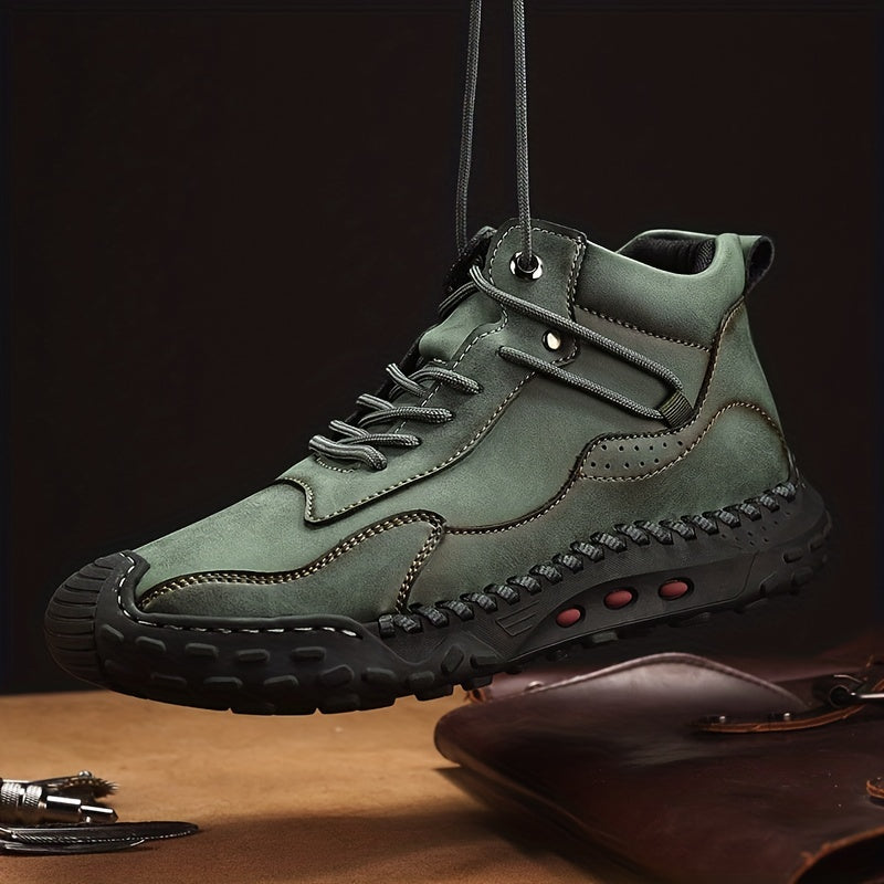 Men's Vintage Style Lace up Boots Casual Walking Shoes