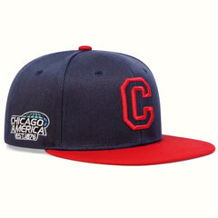 Men's Letter C CHICAGO Baseball Cap Hip Hop Hat Outdoor Adjustable Sun Hat
