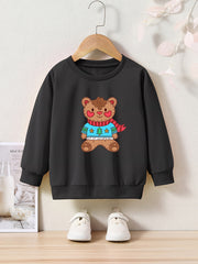 OERYUI Winter Bear Graphic Sweatshirt for Kids