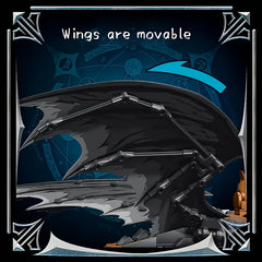 Night Shadow Dragon Building Blocks - High End Magic Themed Desktop Model