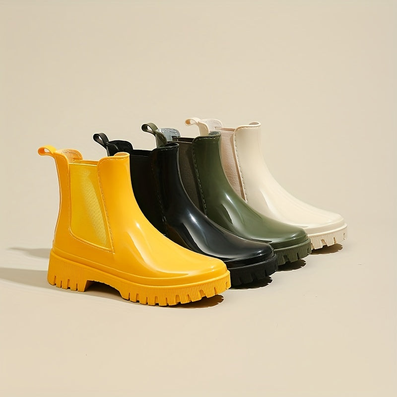 Women's Waterproof Non-slip Rain Boots Rubber Medium Top Rain Boots
