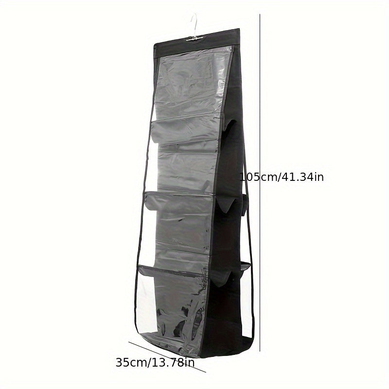Double Side Hanging Handbag Organizer Storage Bag Holder with Pockets
