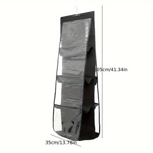 Double Side Hanging Handbag Organizer Storage Bag Holder with Pockets