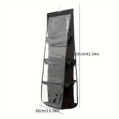 Double Side Hanging Handbag Organizer Storage Bag Holder with Pockets