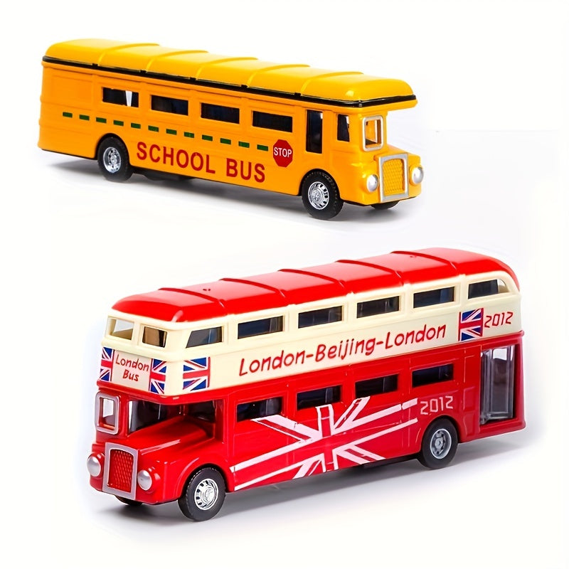 70 Alloy Single-layer Bus Model Toy Car Decoration