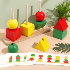 Wooden Shape Puzzles Sorting Puzzle Geometric Stacking Game