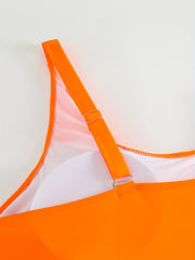 Women's Round Neck Padded One Piece Swimsuit