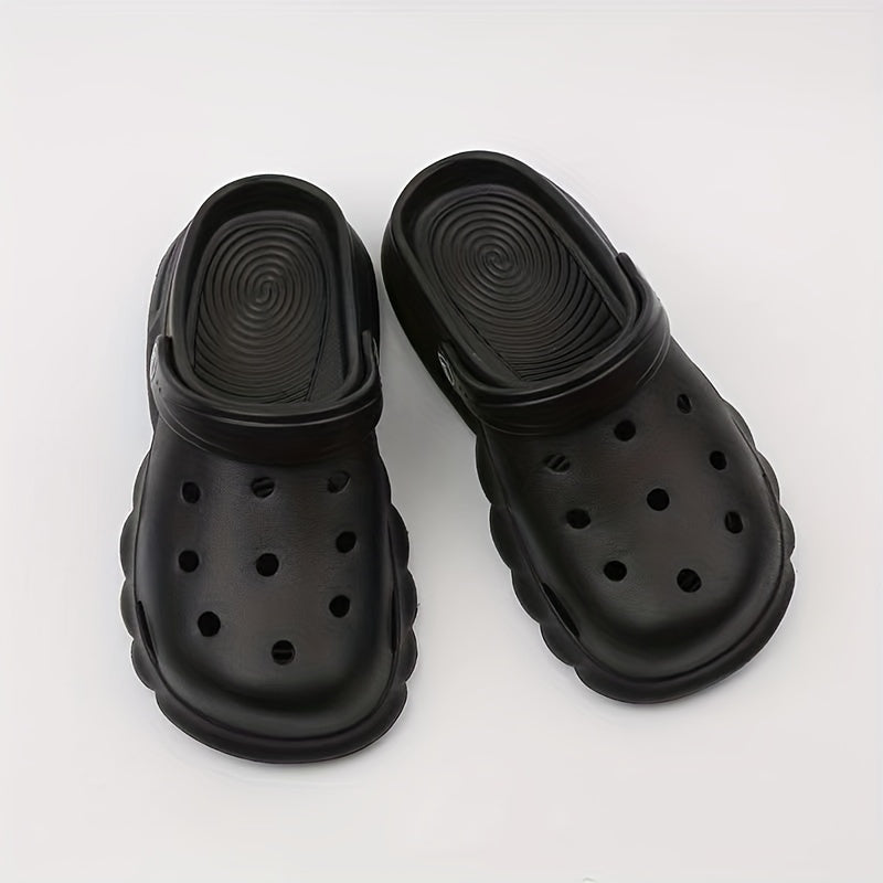 Women's Platform Clogs Solid Closed Toe Non Slip Slide Shoes