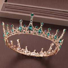 Vintage Baroque Tiara Bead Crown Headband Hair Jewelry