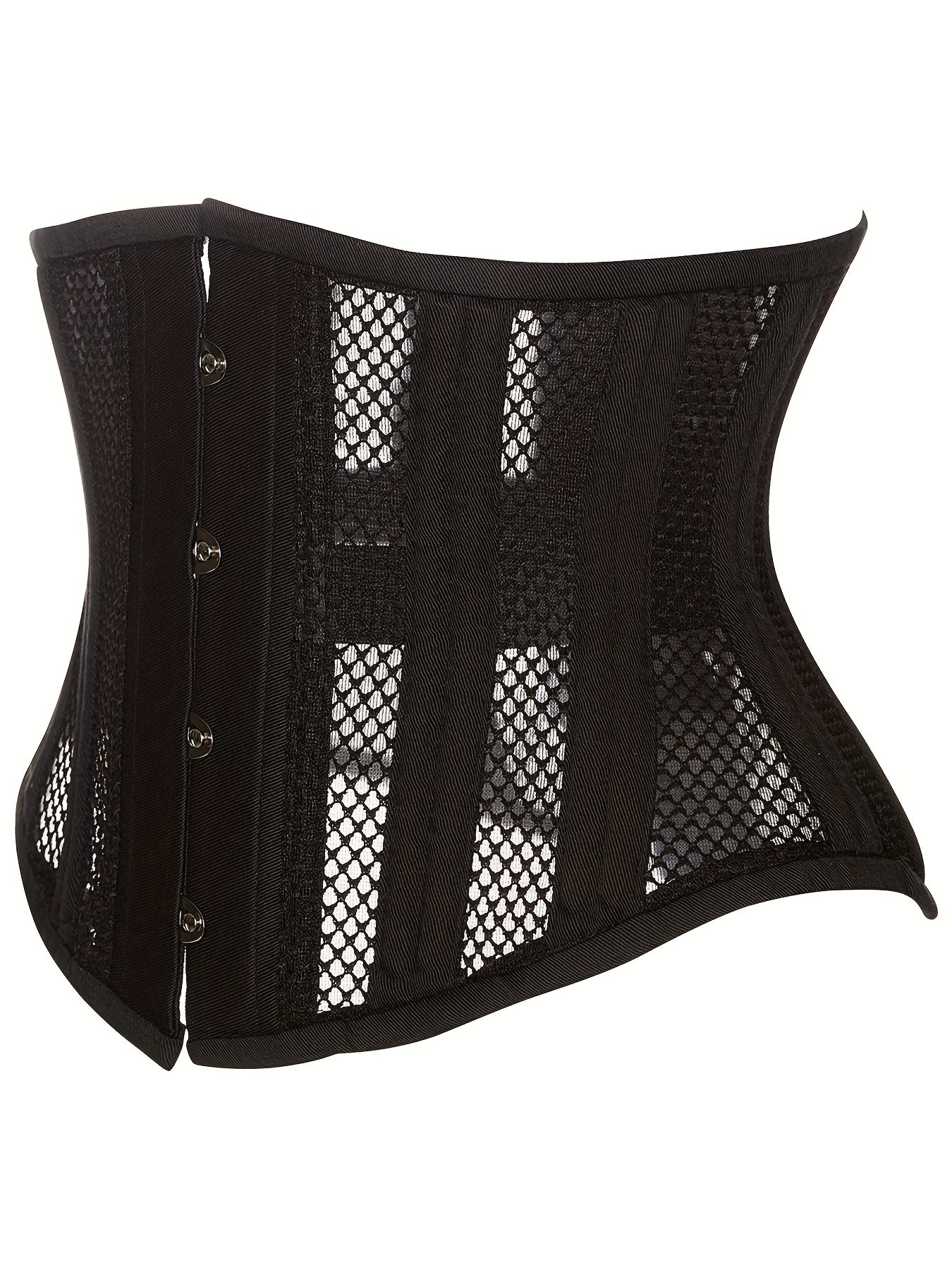 24 Steel Boned Underbust Lace Up Mesh Waist Corset