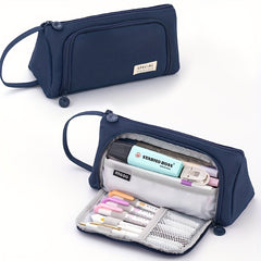 Macaron Triangle Pencil Case Large Capacity for Students in Schools