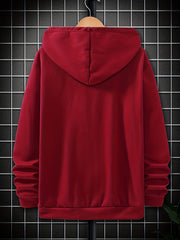 Men's Circle Print Graphic Fleece Hoodie