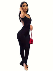 Sexy Backless Long Sleeve Bodycon Jumpsuit