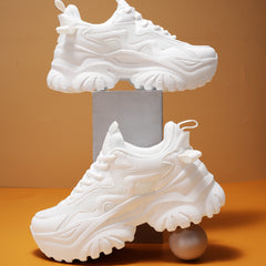 Women's Non-Slip Running Shoes Soft Sole Lace Up Outdoor Walking Sneakers