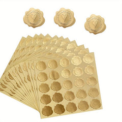 400 Vintage Embossed Wax Seal Stickers for Wedding Party
