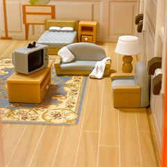 10pcs Furniture Mini Ornaments Home Decor Small Sofa TV Cabinet Bed Table Lamp
