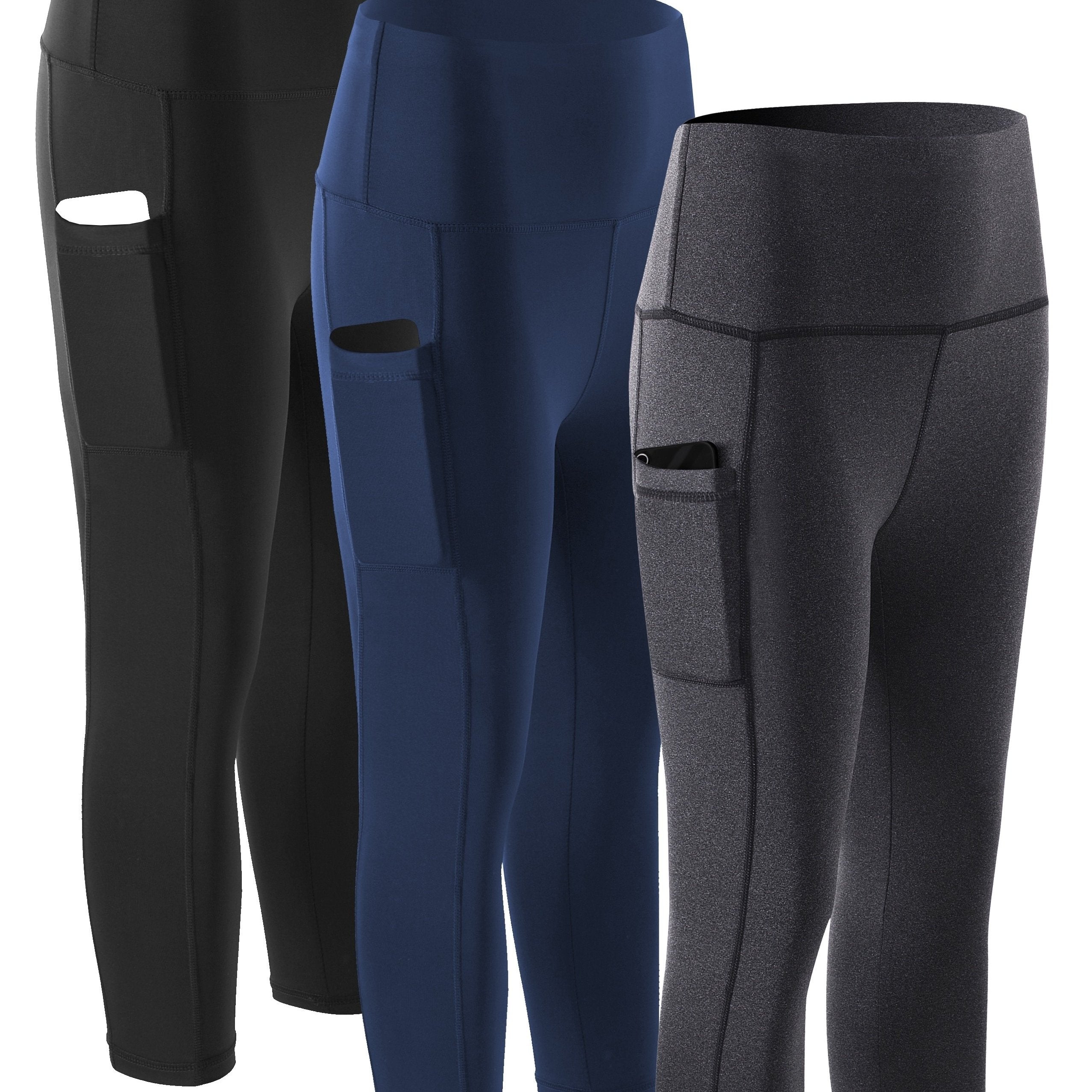 High Waist Tummy Control Yoga Leggings with Side Pockets