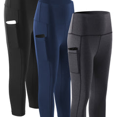 High Waist Tummy Control Yoga Leggings with Side Pockets