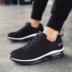 Men's Lightweight Knit Sneakers Breathable Lace-up Shoes