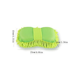 Car Wash Mitt Microfiber Sponge Drying Towel Green