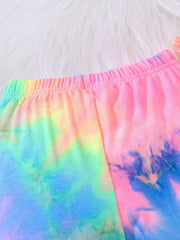 Toddler Girls Tie Dye Flare Leg Pants