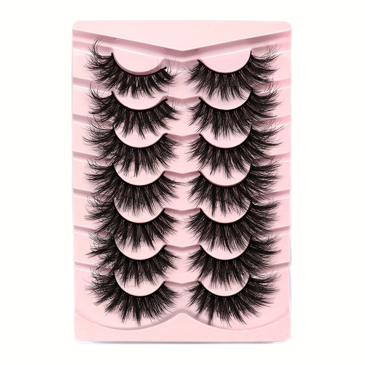 7 Pairs Fluffy Cluster Like False Eyelashes 19mm Thick Curling Makeup