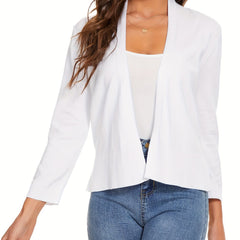 Women's Solid Long Sleeve Knit Cardigan